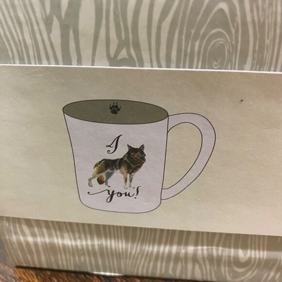 C.R. Gibson I WOOF YOU Dog Graphic16 Oz Porcelain Mug Keepsake Box NIB NEW Love - Picture 7 of 7